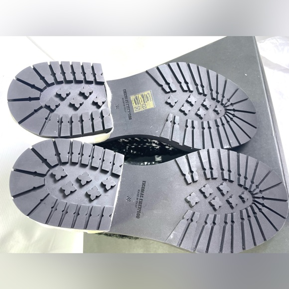 Nicholas Kirkwood Women’s Casati Faux Pearl Combat Boots. NWB. Black/White - Picture 10 of 12